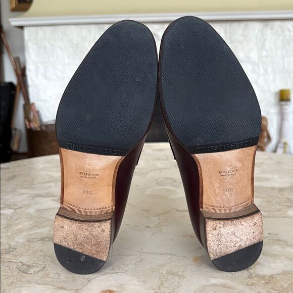 Authentic Gucci Paride Interlocking G Tasselled Leather Loafers Bordeaux - Picture 15 of 16